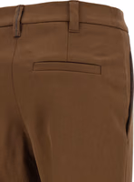 Brown Cotton Cropped Pants 4