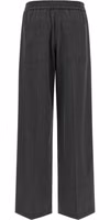 Gray Virgin Wool Flared Pants 2