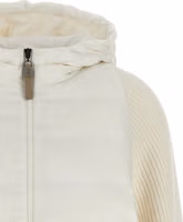 White Polyester Full-Length Jacket 3