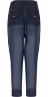 Blue Silk Casual Pants 2