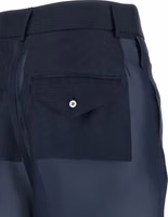 Blue Silk Casual Pants 4