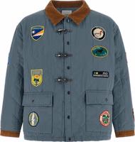 Blue Cotton Full-Length Jacket 1