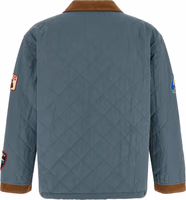 Blue Cotton Full-Length Jacket 2