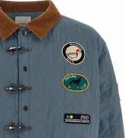 Blue Cotton Full-Length Jacket 3