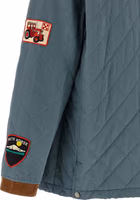 Blue Cotton Full-Length Jacket 4