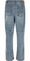 Blue Cotton Straight-Leg Jeans 2