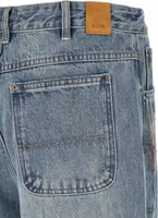 Blue Cotton Straight-Leg Jeans 4