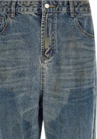 Blue Cotton Straight-Leg Jeans 3