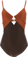 Brown Polyamide One-Piece Swimsuit 1