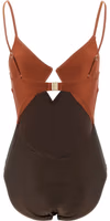 Brown Polyamide One-Piece Swimsuit 2