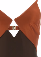 Brown Polyamide One-Piece Swimsuit 3