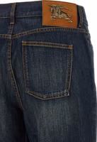 Blue Cotton Flared Jeans 4