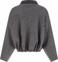 Gray Virgin Wool Full-Length Jacket 2