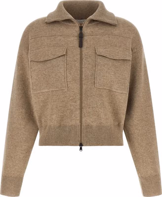 Beige Cashmere Cardigan