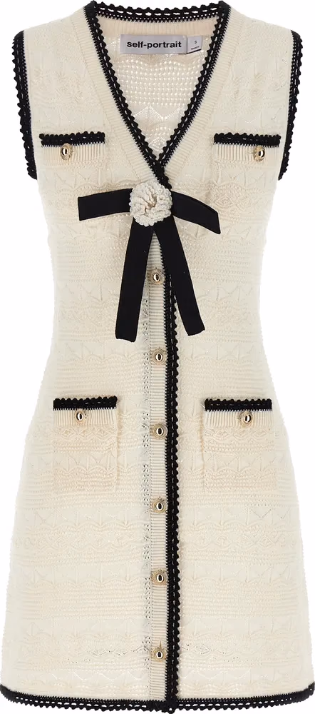 Bicolor Cotton Short Dress