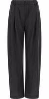 Gray Virgin Wool Casual Pants 1