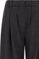 Gray Virgin Wool Casual Pants 3