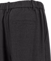 Gray Virgin Wool Casual Pants 4