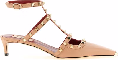 Multicolor Calfskin Mid Heel Pumps