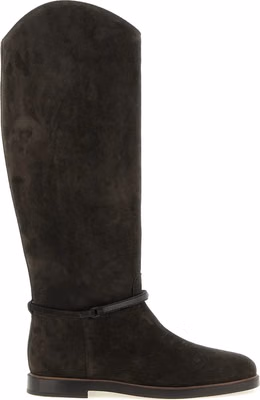 Black Calfskin Over The Knee