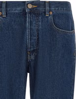 Blue Cotton Straight-Leg Jeans 3