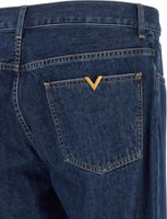 Blue Cotton Straight-Leg Jeans 4