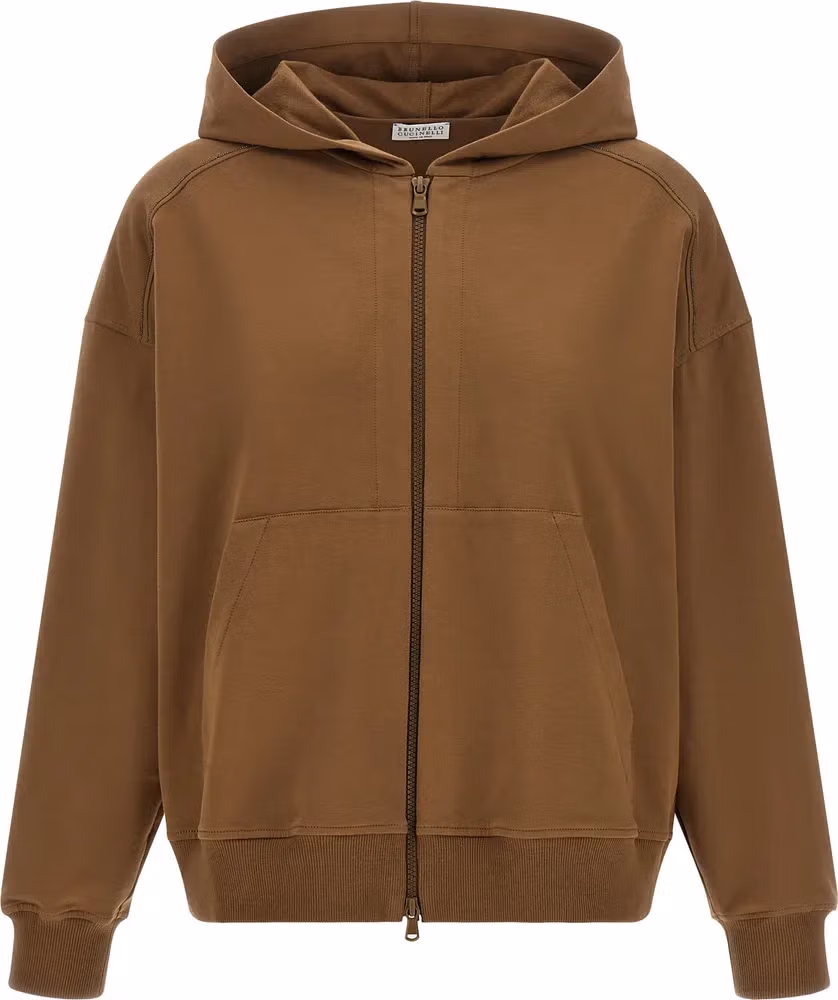 Brown Cotton Hoodie