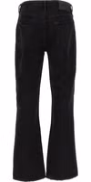 Black Cotton Flared Jeans 2