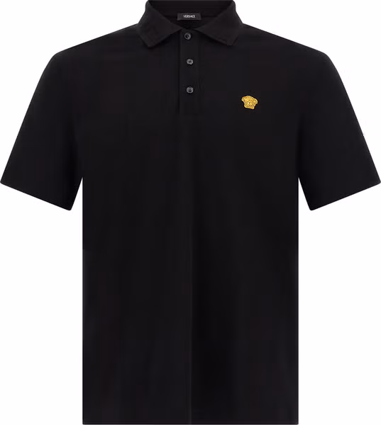 Black Cotton Polo Shirt