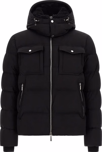 Black Wool Bomber