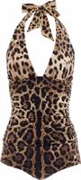 Brown Polyamide One-Piece Swimsuit 1