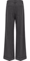 Gray Virgin Wool Casual Pants 2