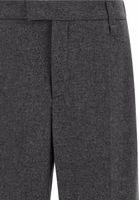 Gray Virgin Wool Casual Pants 3