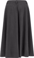 Gray Virgin Wool Midi Skirt 2