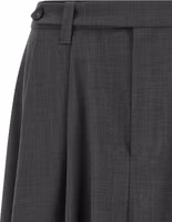 Gray Virgin Wool Midi Skirt 3