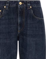 Blue Cotton Straight-Leg Jeans 3