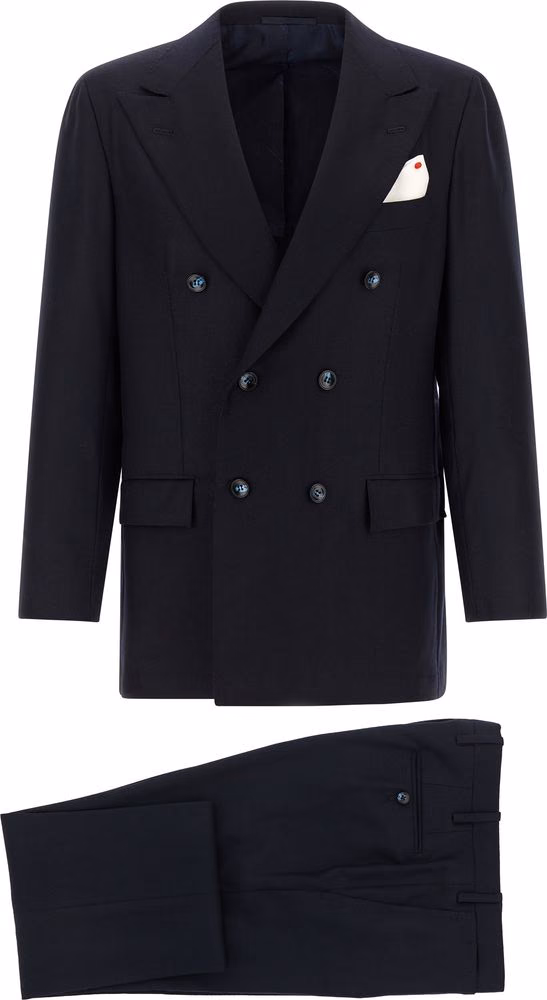 Blue Virgin Wool Two-Piece Suit