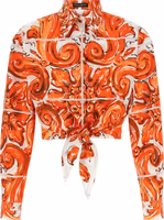 Orange Cotton Blouse 1