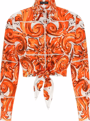 Orange Cotton Blouse