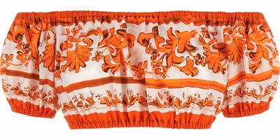 Orange Cotton Blouse