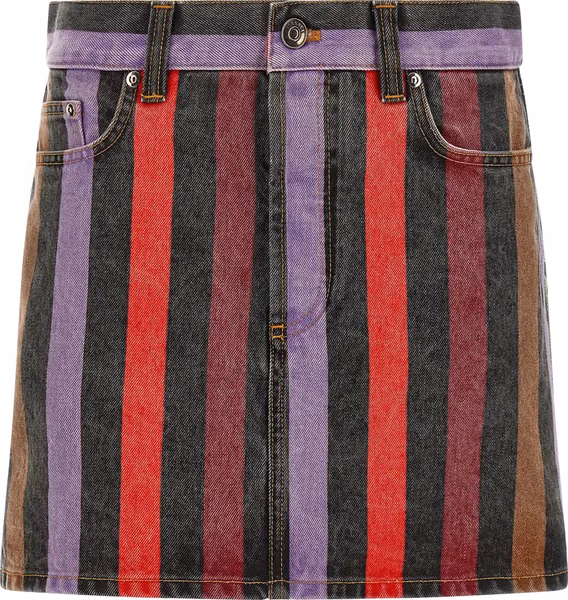 Multicolor Cotton Long Skirt