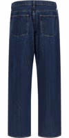 Blue Cotton Straight-Leg Jeans 2