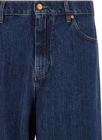 Blue Cotton Straight-Leg Jeans 3