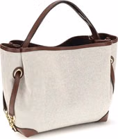 Beige Fabric Shoulder Bag 3