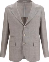 Beige Linen Full-Length Jacket 1