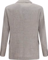 Beige Linen Full-Length Jacket 2