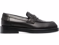Black Leather Slip-On Loafers 1