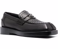 Black Leather Slip-On Loafers 2