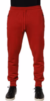 Red DG Logo Cotton Jogger Men Sweatpants Pants 2