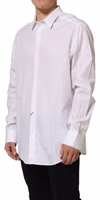 White Cotton Long Sleeves Men Dress Shirt 1